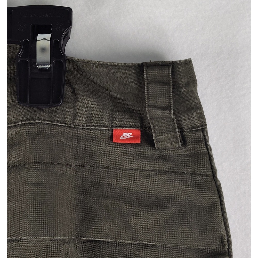 Nike Sportswear Bonded Woven Pants Olive Green Ankle Zip 727344-325 Men 36 - Picture 6 of 16